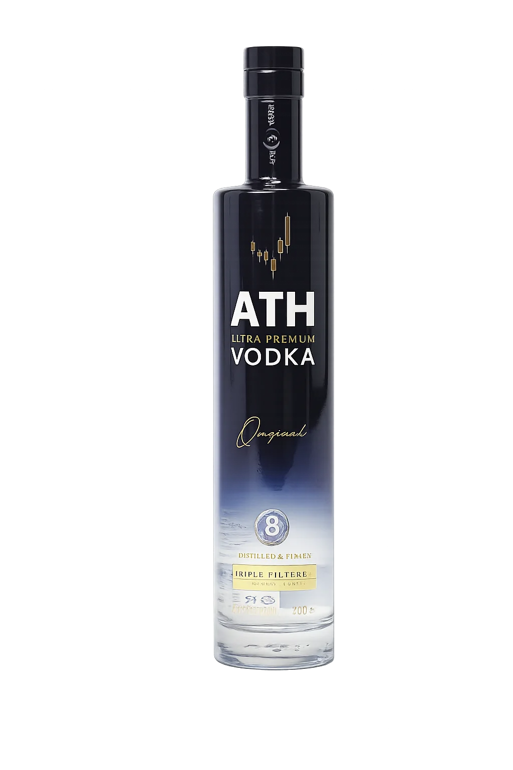 ATH Vodka premium bottle with NFC-enabled cap