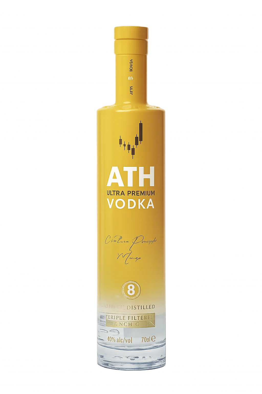 ATH Vodka premium bottle with NFC-enabled cap